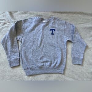 Rabbit Skins Gray Boy’s Sweatshirt with Blue Letter T
